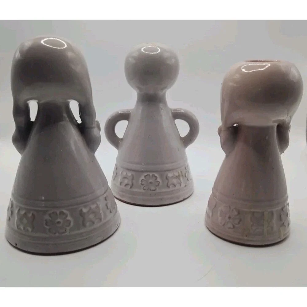Vintage Singing Angels ceramic bells Set Of 3